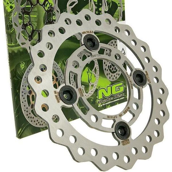 Disco Freno Flottante Ondulato Ng 1111X - 180 / 63,5 / 4Mm 4 Fori Anteriore Per Ktm Sx Xc 450 / 525 Ccm-image