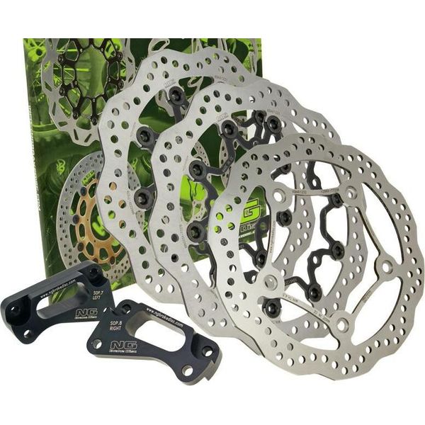 Kit Disco Freno Wavy Oversize Ng KITTMAX2012 - 282 / 132 / 5Mm 6 Fori Per Yamaha Xp T-Max 530 Ccm-image