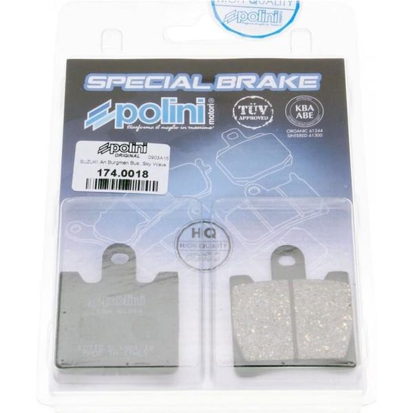 Pastiglie Freno Organiche Polini Compatibili Con Suzuki An Burgman 250, 400 -2006-image