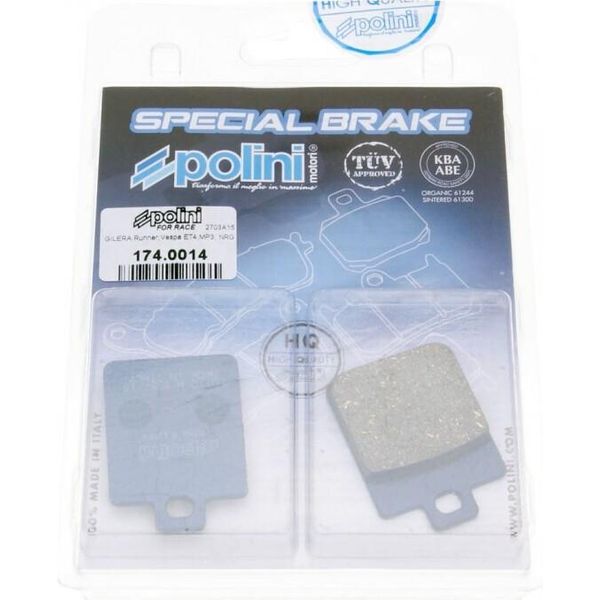 Pastiglie Freno Polini Organiche Compatibili Con Gilera Piaggio Vespa-image