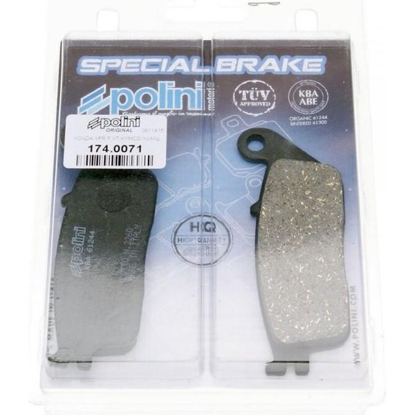 Pastiglie Freno Organiche Polini Compatibili Con Honda Silver Wing-image