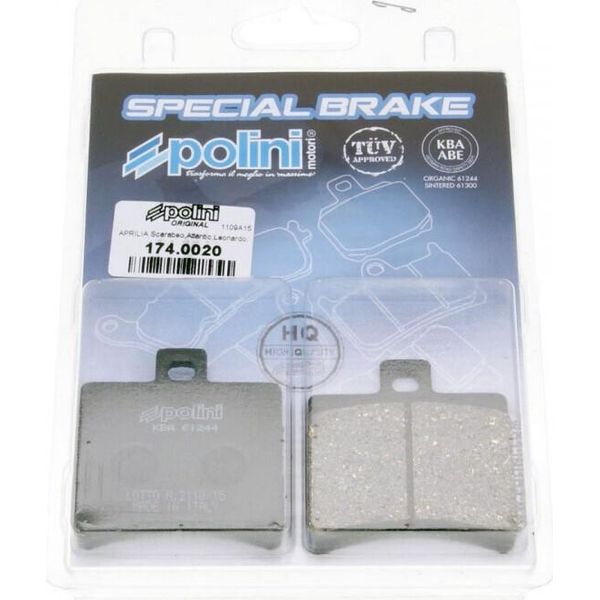 Pastiglie Freno Organiche Polini Compatibili Con Aprilia SR50, Scarabeo, Baotian BT49QT-image
