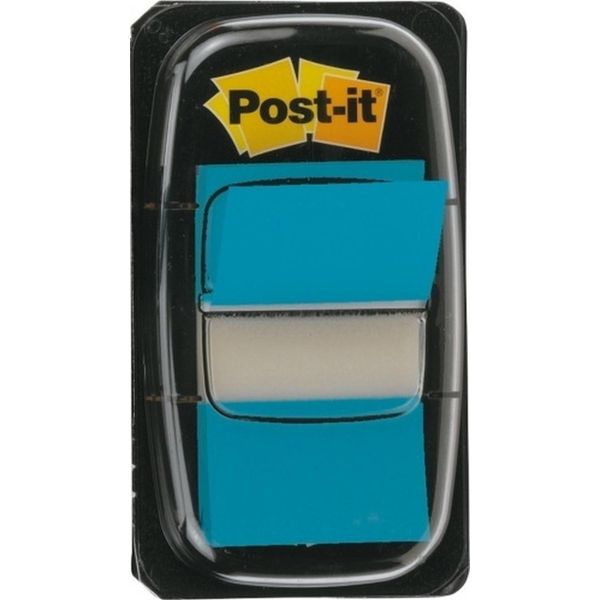 Post-It I680-23 Index 12 Dispenser Da 50 Strisce Adesive (25,4 X 43,2 Mm) Turchese-image