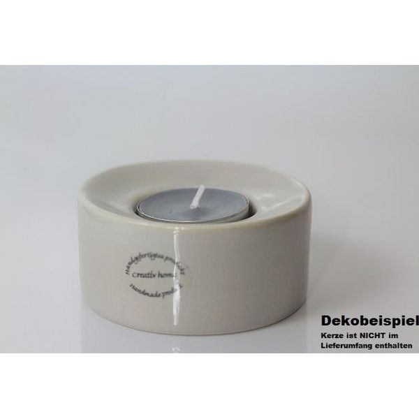 Porta Tealight In Porcellana Umag Grey 8,5 Cm - Decorazione Elegante Per Ogni Occasione-image