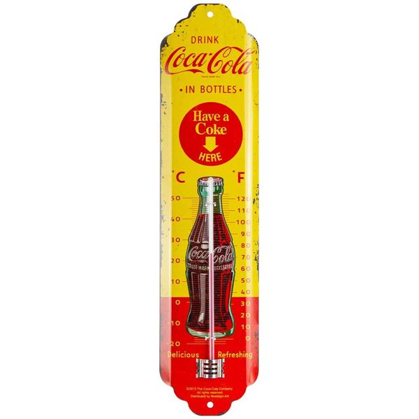 Nostalgic-Art - Termometro - Coca-Cola - Coca-Cola In Bottiglia Giallo-image