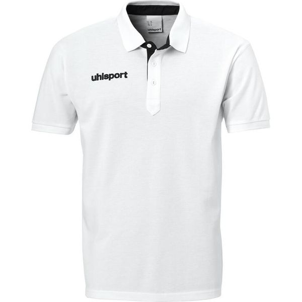 Uhlsport Football Essential Prime Polo Shirt Bambini Polo Bianca Nera Taglia 152-image