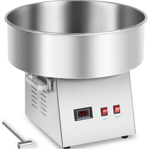 Macchina Per Zucchero Filato Royal Catering - 52 Cm - 1200 W - Antivibrazioni - Acciaio Inox - Argento --image
