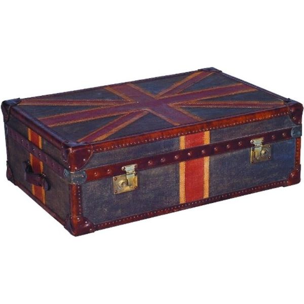 Casa Padrino Cassapanca Union Jack 90 X 60 X H. 30 Cm - Tavolino Da Salotto In Look Valigia-image