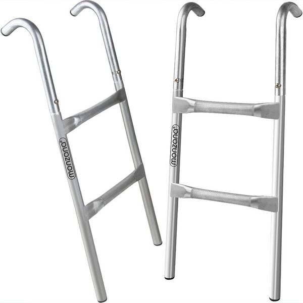 Deuba Scaletta Per Trampolino Da Giardino 76 Cm 2 Gradini Resistente Ai Raggi Uv Scala Di Accesso Per Tappeto Elastico-image