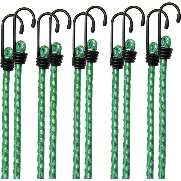 Deuba Set 10 Corde Elastiche Corde Valigia Bagagli Expander 61Cm X 8Mm Ø-image