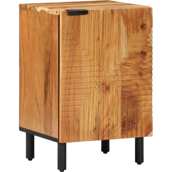 Vidaxl Mobile Lavabo Con Ripiano In Legno Massiccio A Base Di Acacia-image
