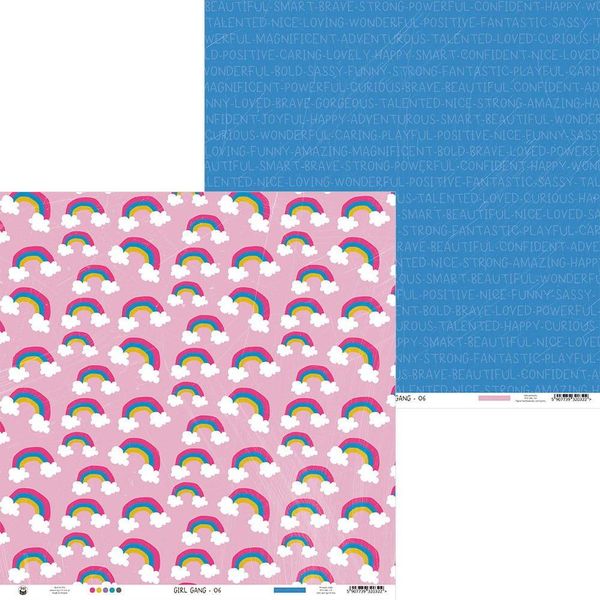 P13 30,5X30,5Cm Carta Bifacciale Per Scrapbooking 240G Girl Gang 06-image