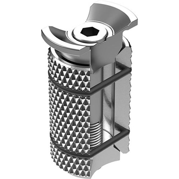 Ergotec 05640001 Vite Ad Artiglio Ergotec Integraperformance 28,6 Mm, Per Il Passaggio Dei Cavi, Alluminio/Acciaio Inox, Argento-image