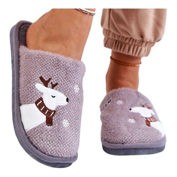 Pantofole Da Donna Con Renne Pantofole Leggere YF-40 Grigio Gr.36-image