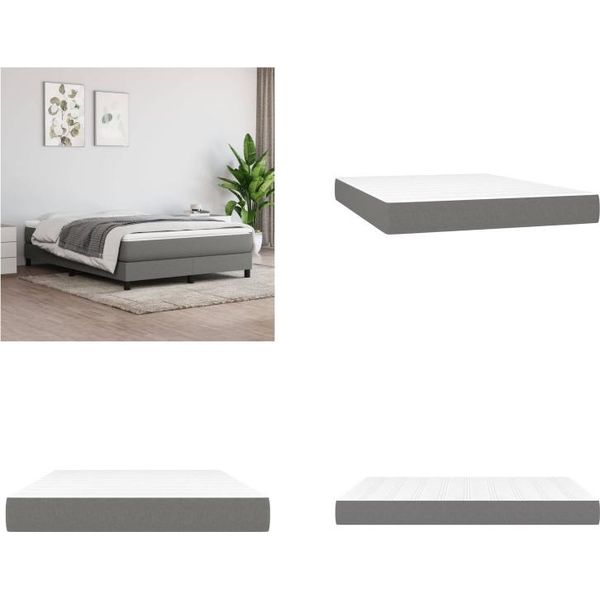Vidaxl Materasso A Molle Insacchettate Grigio Scuro 140X200X20 Cm - Materasso A Molle Insacchettate - Materassi A Molle Insacchettate - Materasso - Mobili Per La Camera Da Letto-image
