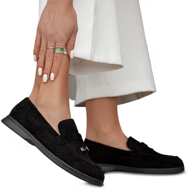 Mocassino Donna Openwork Slip On Shoes Loafers Alisa Nero Taglia 37-image