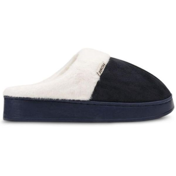 Pantofole Da Donna Slip On Pantofole In Peluche Isolate Knowi Blu Scuro Taglia 36/37-image