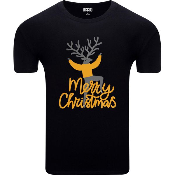 Diarbo T-Shirt Uomo Natale Regalo Natale Cervo Nero Taglia Xxl-image