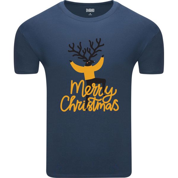 Diarbo T-Shirt Uomo Natale Regalo Di Natale Cervo Blu Scuro Taglia Xxl-image