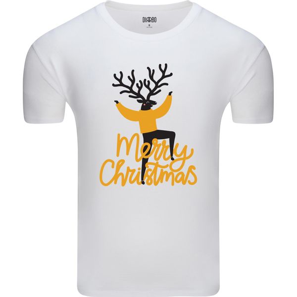 Diarbo T-Shirt Uomo Natale Regalo Natale Cervo Bianco Taglia Xxxl-image