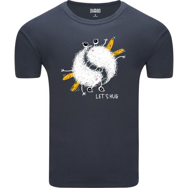 Diarbo T-Shirt Da Uomo Con Stampa Classica Api Accoglienti Grigio Scuro Taglia S-image