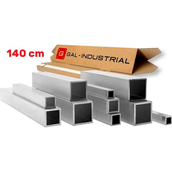GAL-INDUSTRIAL | Tubo Quadrato In Alluminio - 15X15X1 Mm - 140 Cm - Taglio Su Misura-image