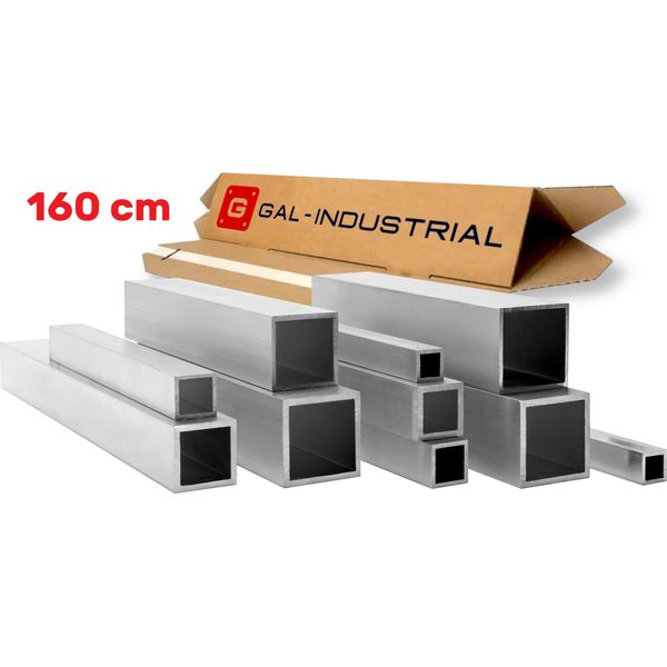 GAL-INDUSTRIAL | Tubo Quadrato In Alluminio - 15X15X2 Mm - 160 Cm - Taglio Su Misura-image