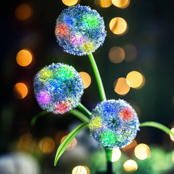 Lumiled Lampada Solare Per Giardino All'aperto, Con Picco A Terra, Fiori Di Dente Di Leone, Denti Di Leone, Luce Solare Rgb IP44 Batteria Ricaricabile 600 Mah, Luce Solare Led Da Giardino 68,5 Cm Ornamenti Da Giardino-image