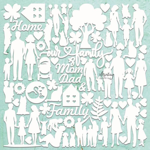 Mintay Chippies - Decorazione In Truciolato Fustellato - Famiglia-image