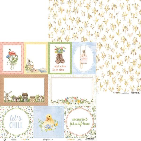 P13 30,5X30,5Cm Carta Bifacciale Per Scrapbooking 240G, Hello Summer 05-image