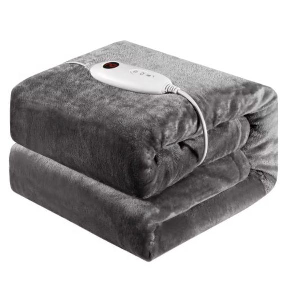 Coperta Elettrica 180X130 Cm - Verde Scuro - 1 Persona - Flanella - 6 Impostazioni Di Calore - Lavabile-image