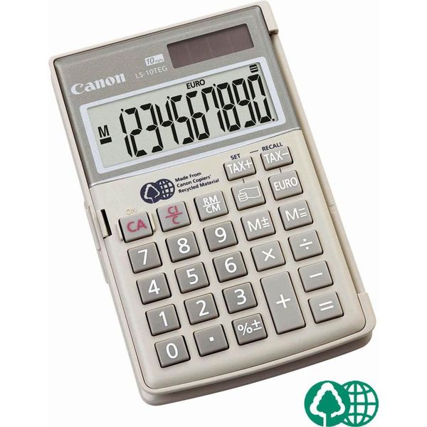 Canon LS-10TEG Calcolatrice Tasca Calcolatrice Finanziaria Grigio-image