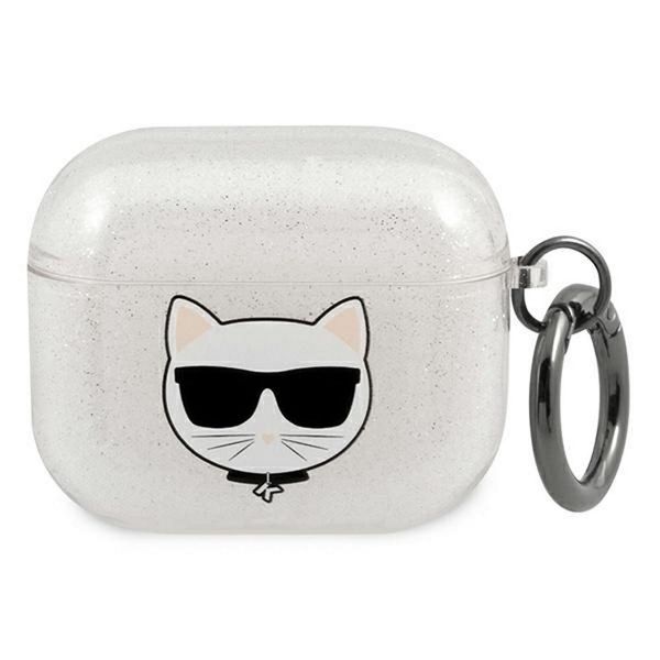 Karl Lagerfeld Kla3Uchgs Airpods 3Cover Srebrny/Silver Glitter Choupette-image