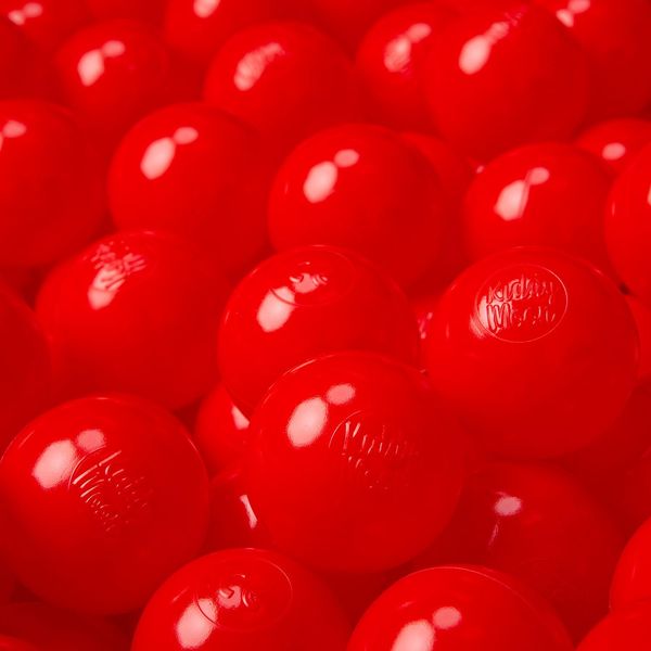 Kiddymoon 500 ∅ 6Cm Palline Per Bambini Palline Per Piscina Palline Di Plastica Per Bambini Eu, Rosso-image