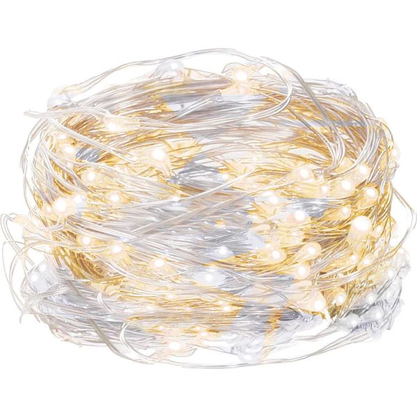 Springos_Illuminazione A Filo D'argento Con 100 Led_Luci Fiabesche A LED_1000 Cm_Blu_A Batteria_Per Interni_Led_Illuminazione_Decorativa_Casa&Decorazioni-image