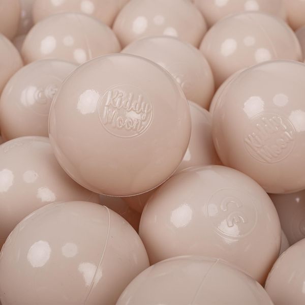 Kiddymoon 300 Palline/7Cm Palline Per Bambini Palline Da Gioco Palline Da Bagno Palline Di Plastica Per Bambini Eu, Colore Beige Pastello-image
