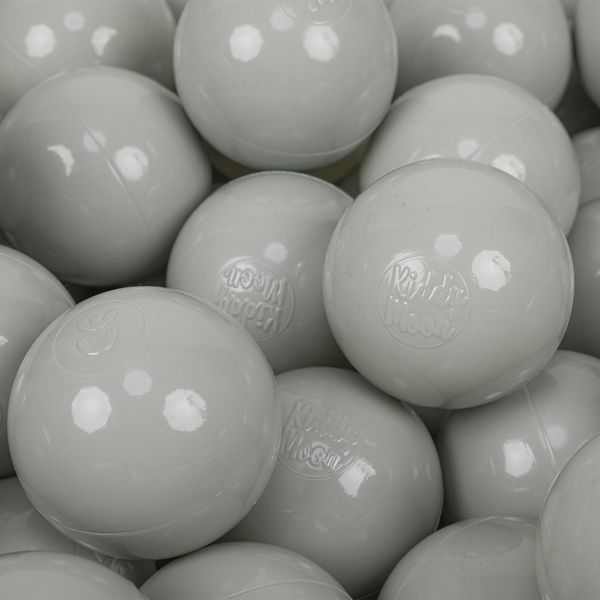 Kiddymoon 300 Palline/7Cm Palline Per Bambini Palline Da Piscina Palline Per Bambini Monocolore In Plastica Eu, Grigio-Verde-image