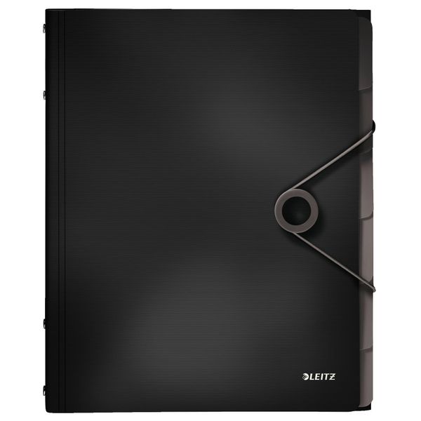 Cartella Organizzativa Leitz Solid, Din A4, Pp, 6 Scomparti, Nero-image