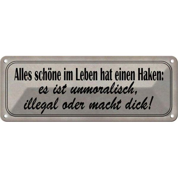 Vianmo Insegna Di Latta 10X27 Cm Alles SchöNe Hat Einen Haken-image