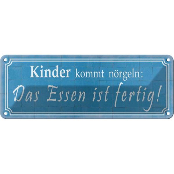 Vianmo Insegna Di Latta 10X27 Cm Kinder Kommt NöRgeln Essen-image