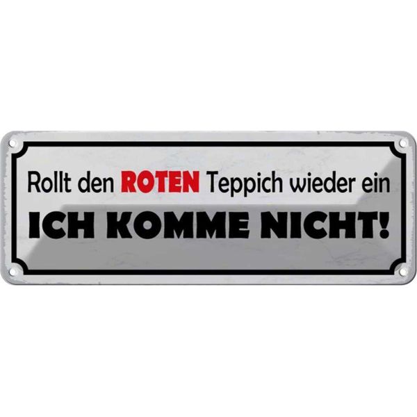 Vianmo Insegna Di Latta 10X27 Cm Rollt Roten Teppich Wieder Ein-image
