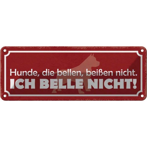 Vianmo Insegna Di Latta 10X27 Cm Hunde Die Bellen BeißEn Nicht-image