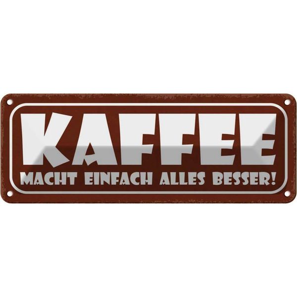 Vianmo Insegna Di Latta 10X27 Cm Kaffee Macht Alles Besser-image