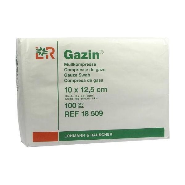 Lohmann & Rauscher Gazin Garza Compressa 10 X 12,5 Cm, 12 Pieghe, 100 Pezzi-image