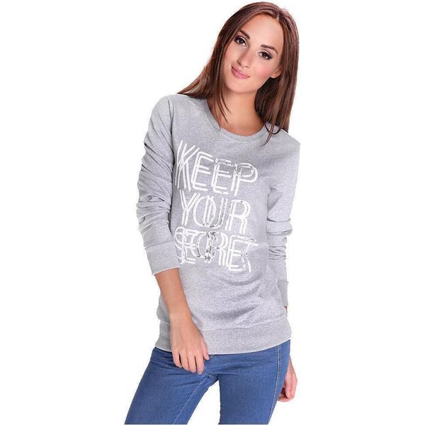 Camicia Da Donna Con Stampa A Maniche Lunghe; Grigio Screziato/S/M-image