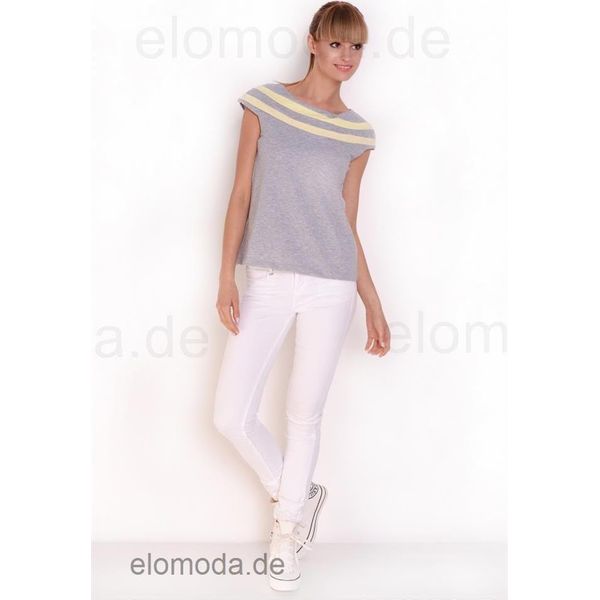 Camicia Lunga Da Donna, Tunica, Maglietta Estiva; Grigio Screziato-image
