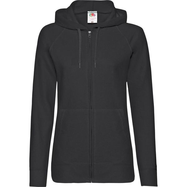 Fruit Of The Loom Giacca Con Cappuccio / Felpa Con Cappuccio / Felpa Con Cappuccio Con Zip, Aderente BC2658 (Medium) (Nero)-image