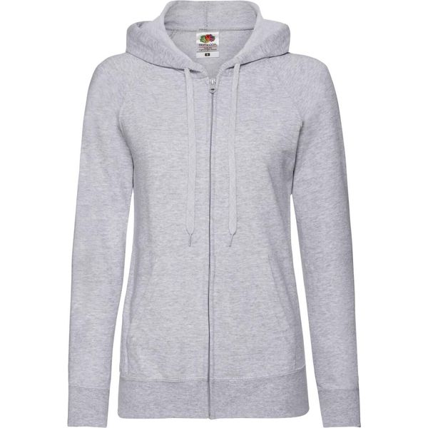 Fruit Of The Loom Giacca Con Cappuccio Da Donna / Felpa Con Cappuccio / Felpa Con Cappuccio Con Zip, Aderente BC2658 (S) (Grigio Screziato)-image