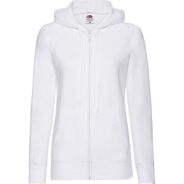 Fruit Of The Loom Giacca Con Cappuccio Da Donna / Felpa Con Cappuccio / Felpa Con Cappuccio Con Zip, Aderente BC2658 (Xs) (Bianco)-image