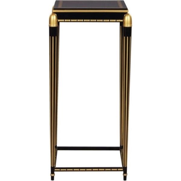 Casa Padrino Tavolino Da Salotto Nero/Oro 45 X 45 X H. 95 Cm - Tavolino-image